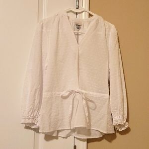 A New Day Linen Ribbed Blouse